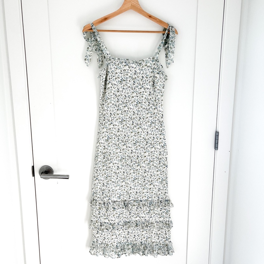 Smocked Tiered Midi Dress
